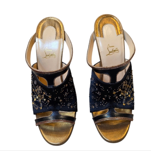 Christian Louboutin x Moda Operandi Rare Zodiac Akenana Mule Heels EXCLUSIVE - Picture 9 of 14